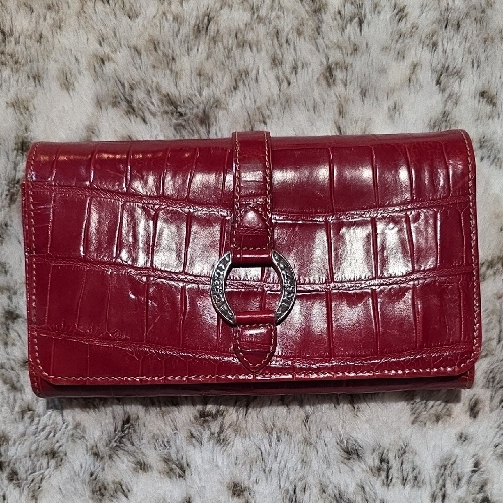 Brighton Croco Embossed Wallet/Crossbody (no strap)